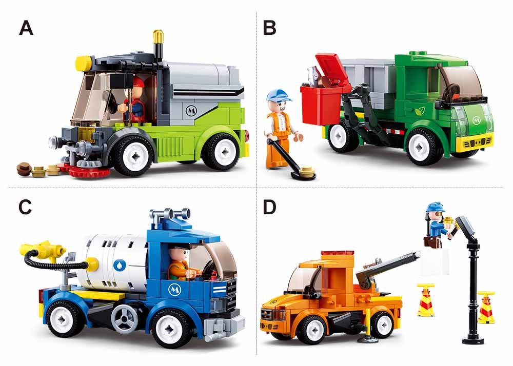 Конструктор пластиковый   АССОРТИ "Городская служба" Sluban