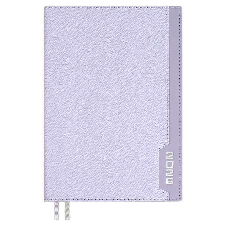 Ежедневник дат. 2026 г. А5 Escalada  "Думай как миллиардер", тв. обл., иск. кожа "Джут", сиреневый