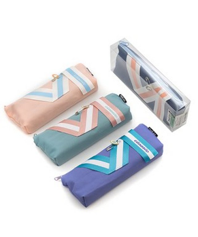 Пенал  для девочки Treein art "С лентой" 21*8*4 см, ткань (ассорти)