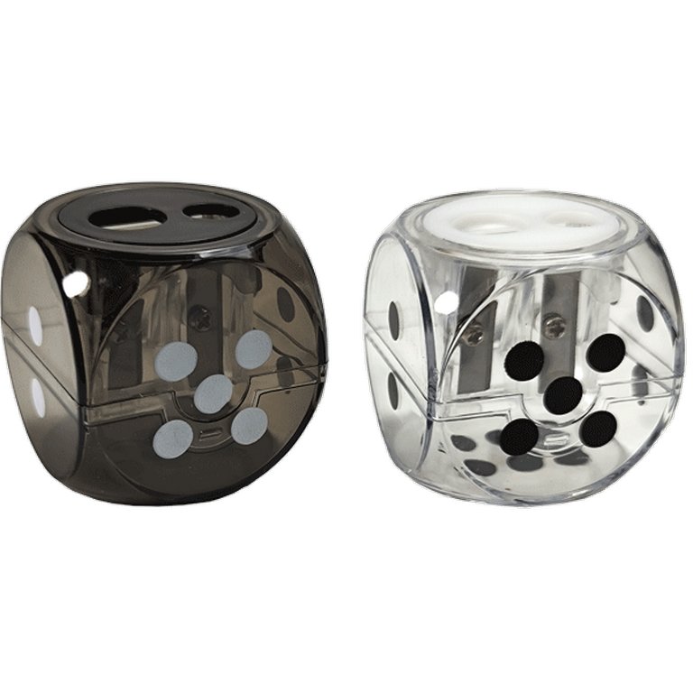 Точилка с контейнером два отверстия deVENTE "Dice" 40x40x40 мм, ассорти