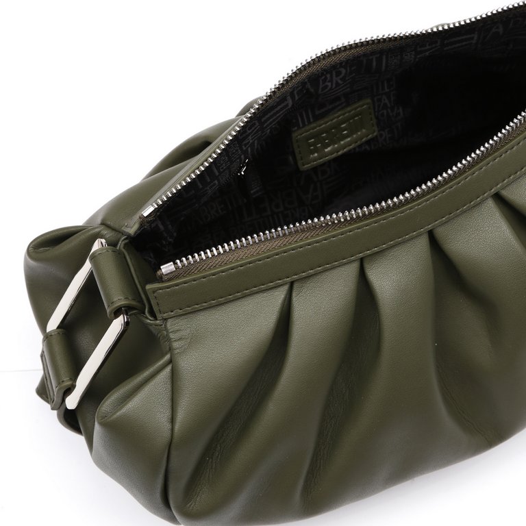 Сумка женская FABRETTI 27х14х7 см, нат. кожа, табачный