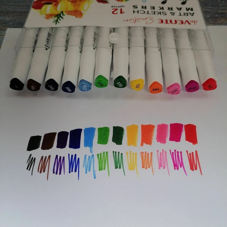 Маркер для скетчинга  12шт/уп deVENTE Emotion двусторонние