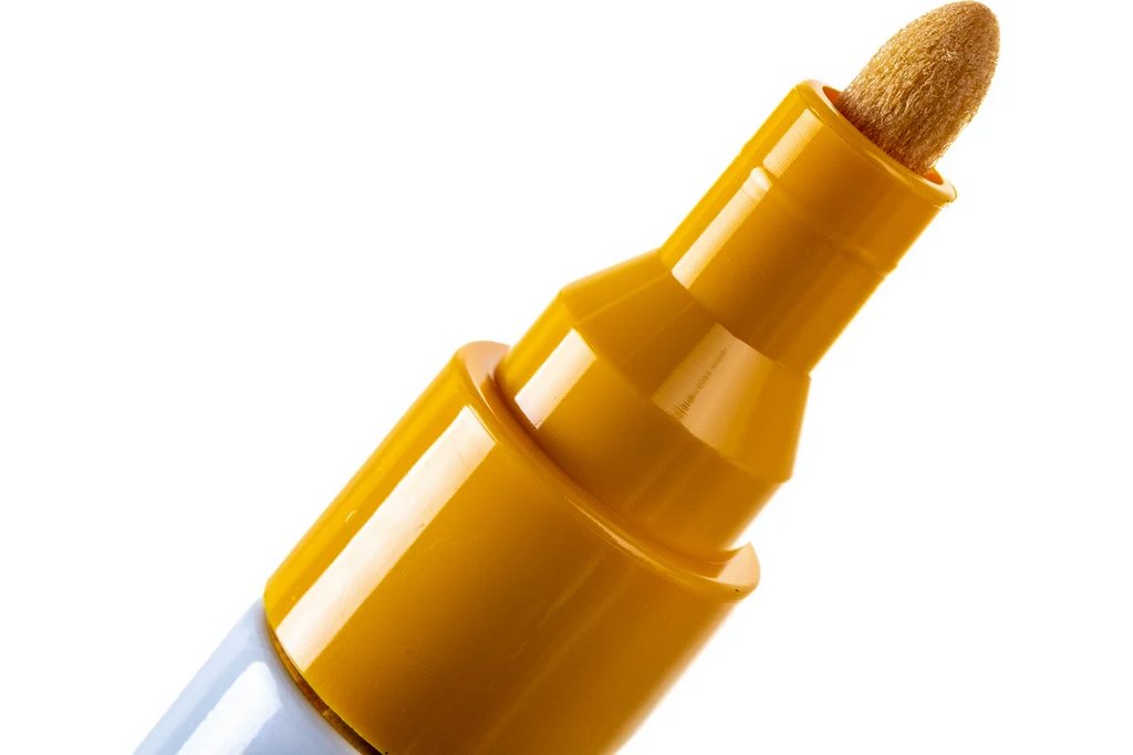 Маркер для промыш. графики 2-4мм Edding 8750 лаковый, метал. корпус, желтый