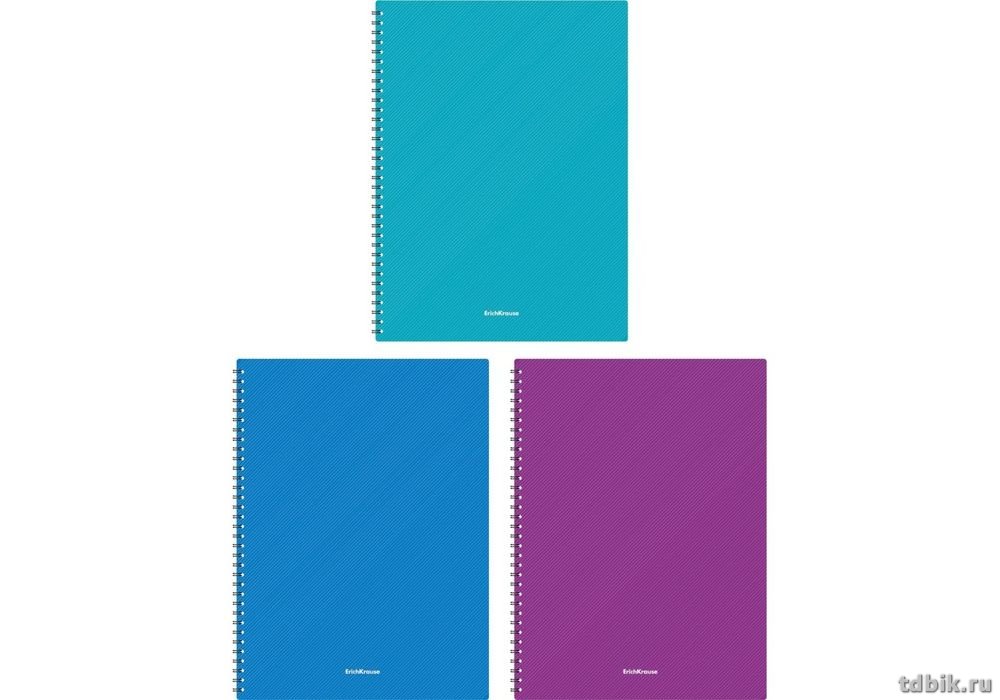 Тетрадь 60 лист кл. А4 на гребне, пластиковая обложка "Glance Vivid" ассорти