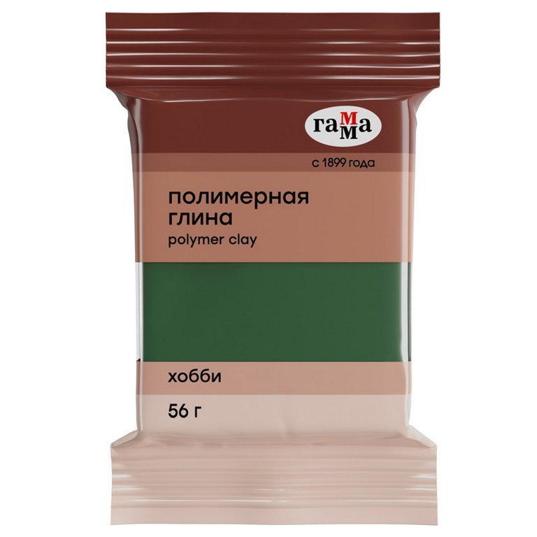 Пластика для запекания 1 цв. 56 гр Гамма Хобби, зеленая