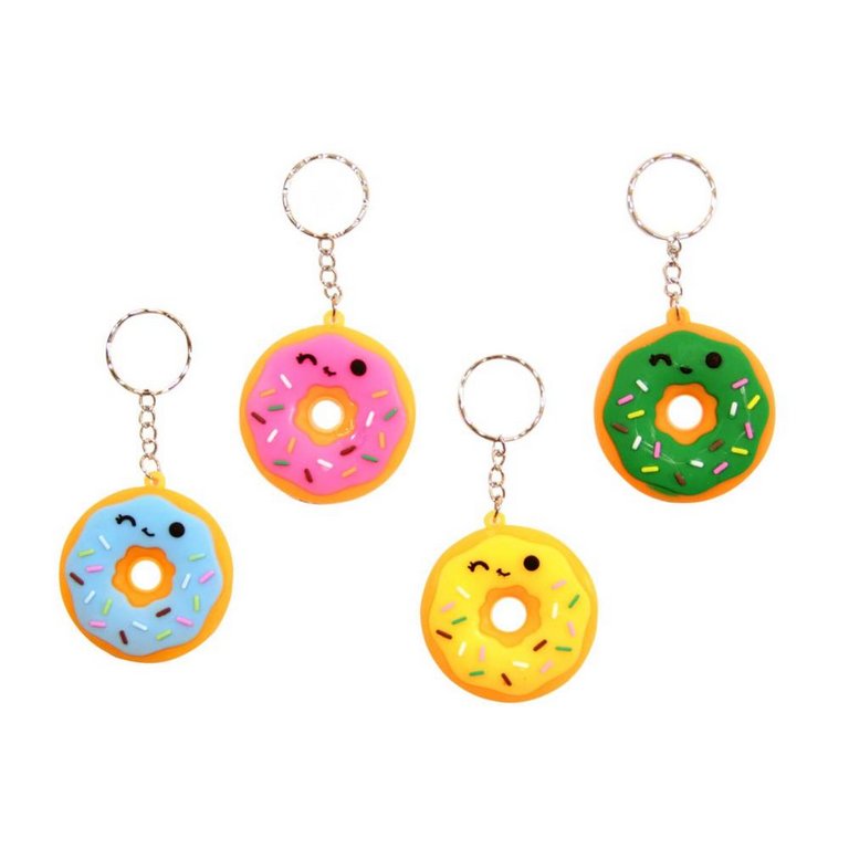 Брелок "Пончик" 5см ассорти (резина)