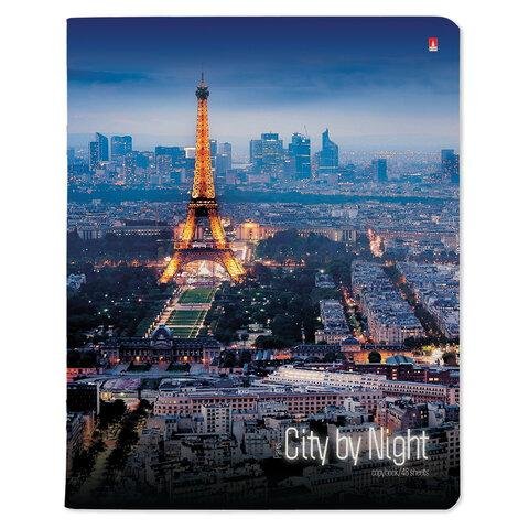 Тетрадь 48 лист кл. А5 на скрепке "НОЧНЫЕ ГОРОДА" 5 ВИДОВ