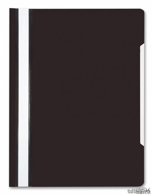 Папка-скоросшиватель А4 пластик, (0,12/0,16 мм) черная Бюрократ