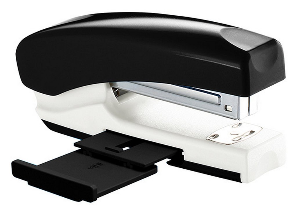 Степлер 24/6 до 20л KW-trio, экономия усилий, антистепленр, с подставкой под телеф. черный