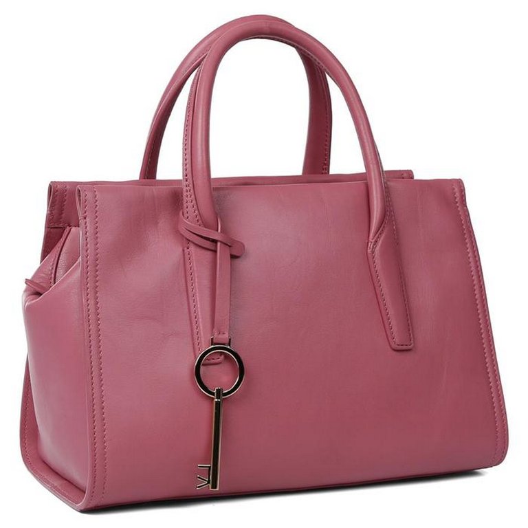 Сумка женская LEO VENTONI 28,5*19,5*14,5см, нат. кожа, розовый