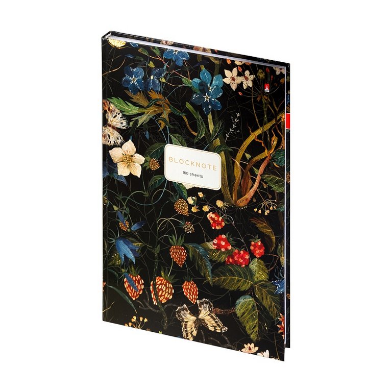 Бизнес-блокнот А4 160л, 200*290 мм , Альт "FLORA.ЛЕСНЫЕ ЯГОДЫ"