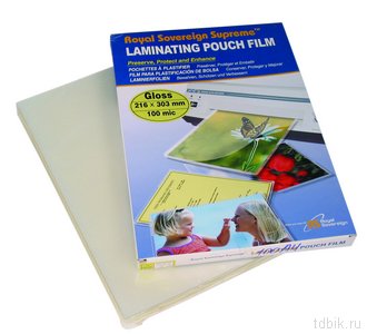 Пленка для ламинирования А4 216*303 200 мкм (100 шт) глянцевая