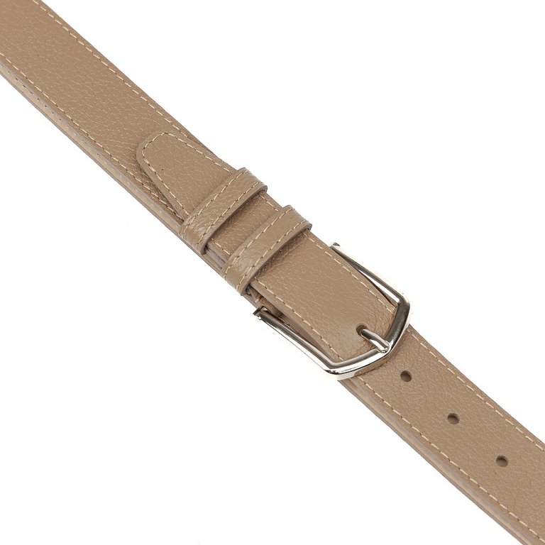 Ремень FABRETTI женский, натуральная кожа, размер 120, тем. бежевый