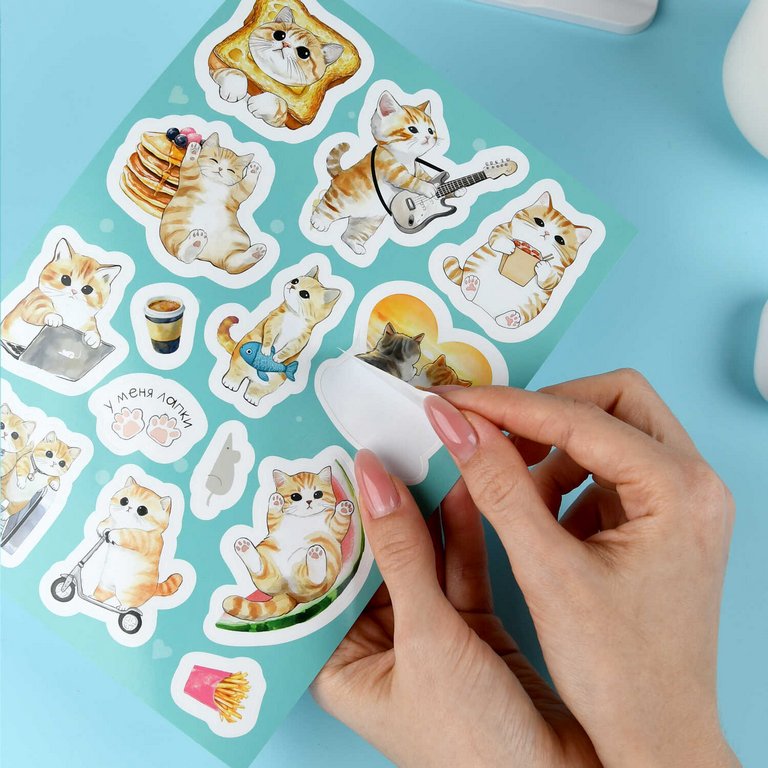 Наклейки 14 х 21 см "Мурчальные истории"