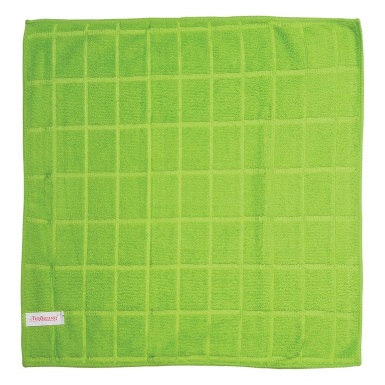 Салфетка для уборки помещений (микрофибра) 40*40см, 220 г/м2, Любаша (6шт/уп)