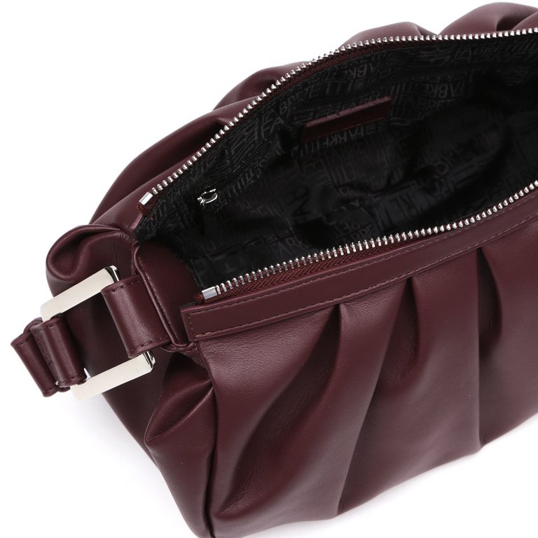 Сумка женская FABRETTI 27х14х7 см, нат. кожа, бордовый