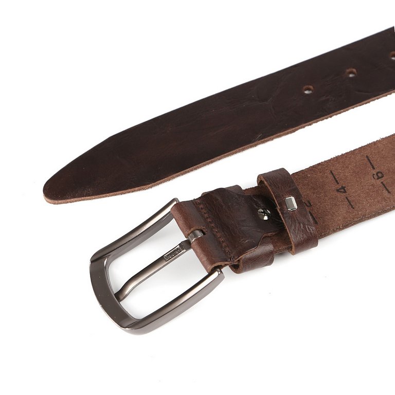 Ремень LEO VENTONI мужской, натуральная кожа, размер 130, коричневый