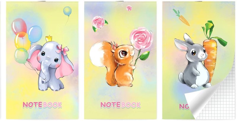 Блокнот А6  30л., 102*162 мм, на скрепке Lamark "Малыши"