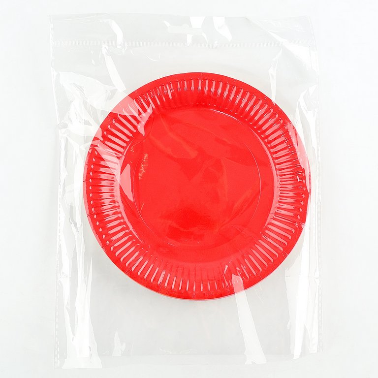 Тарелка картон d180  6 шт/уп "Разноцвет"