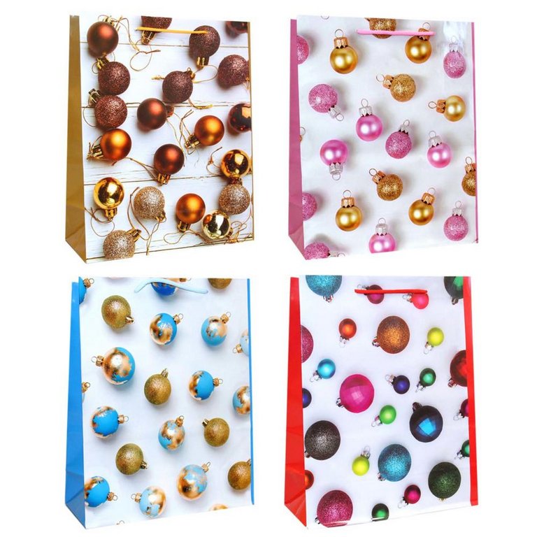 Пакет бумажный НГ 26*32см ламиниров. "Новый год" (ассорти)