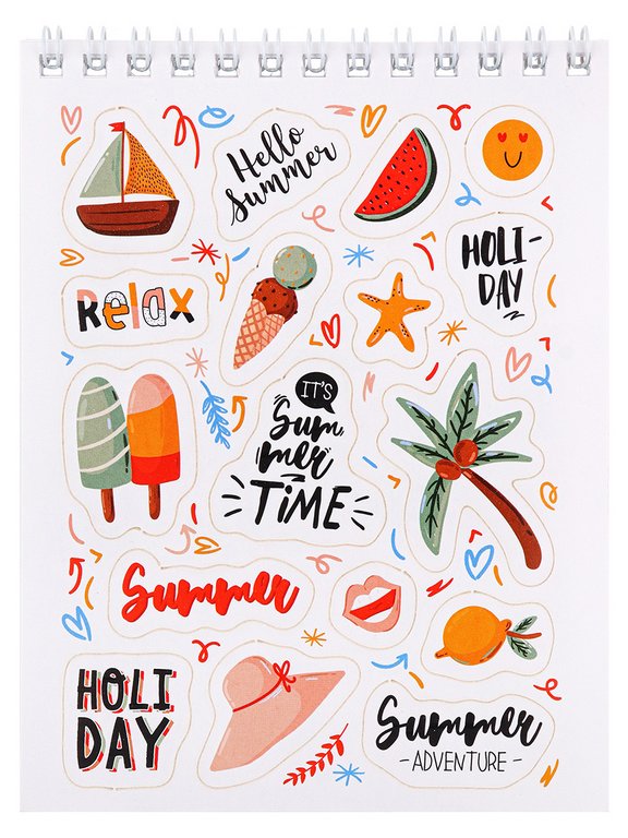 Набор наклеек 150 шт "Моё лето" 16л., А6, MILAND