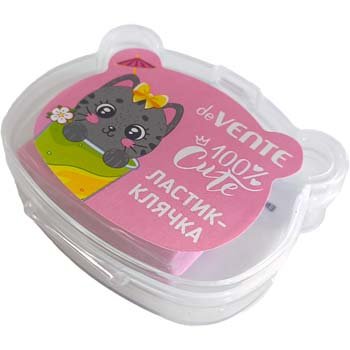 Ластик-клячка deVENTE "100% Cute" 39*35*9,5мм для ретуширования, в пластиковом футляре, цв. ассорти