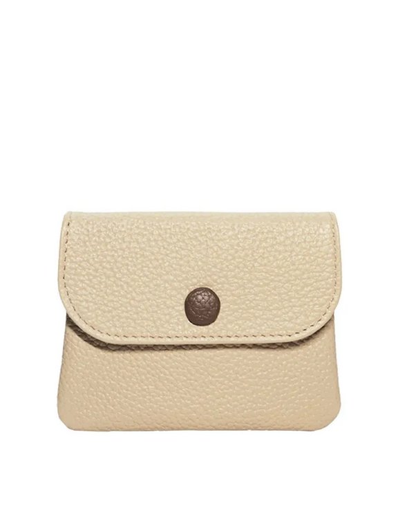 Портмоне D.Morelli женское "Бриенна"  мини, нат.кожа, бежевый