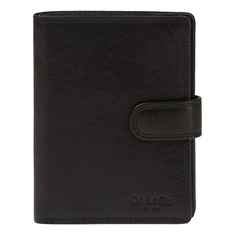 Обложка для паспорта и автодокументов Dr.Koffer нат. кожа, черный