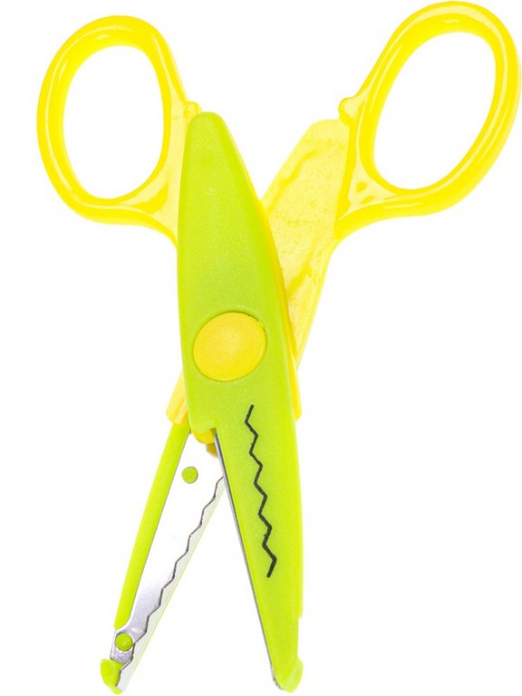 Ножницы фигурные 13 см "Монстрики" зелено-жёлтые Profit