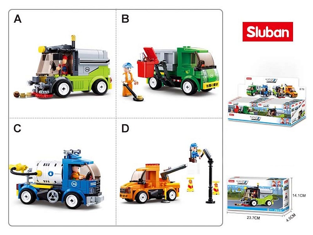 Конструктор пластиковый   АССОРТИ "Городская служба" Sluban