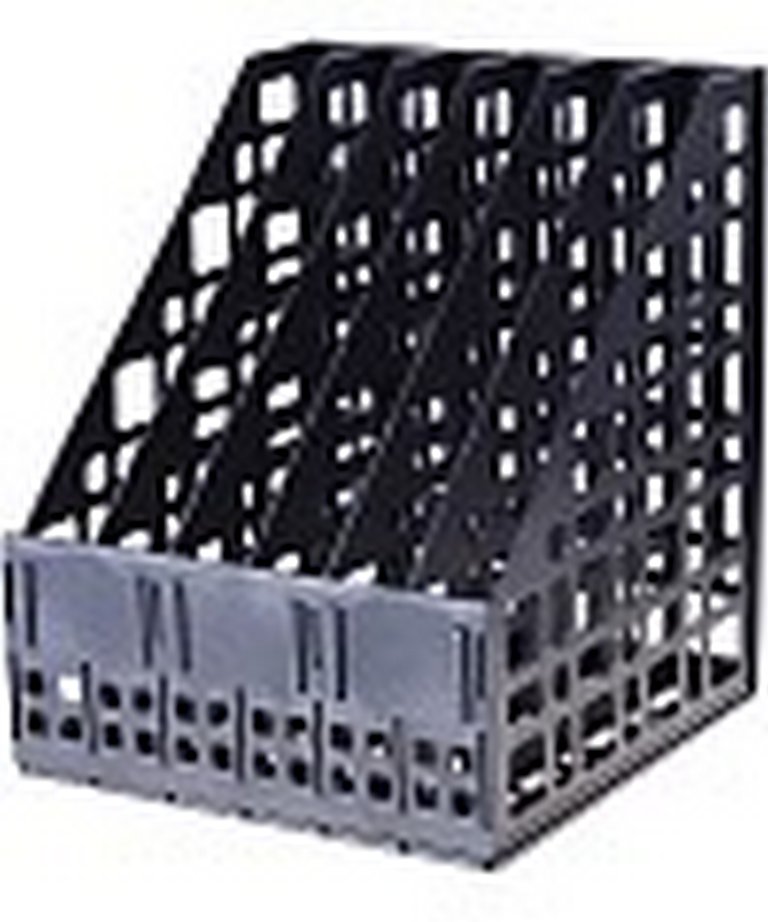 Лоток вертикальный 6-и секцион. разборный, черный Стамм