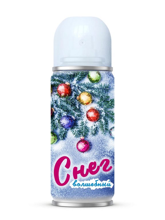 Снег синтетический в спрее 250мл., цвет белый