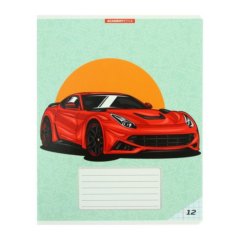 Тетрадь 12 лист кл. А5 "Машинки" 5 видов