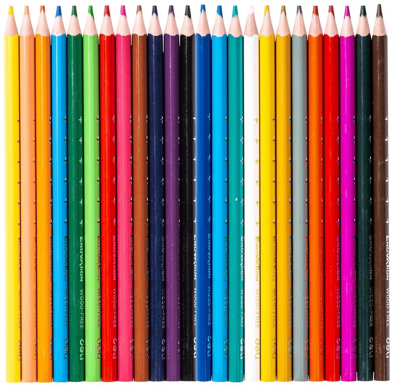 Набор карандашей  24 цв. трехгранные  пласт. корпус Deli "Enovation"