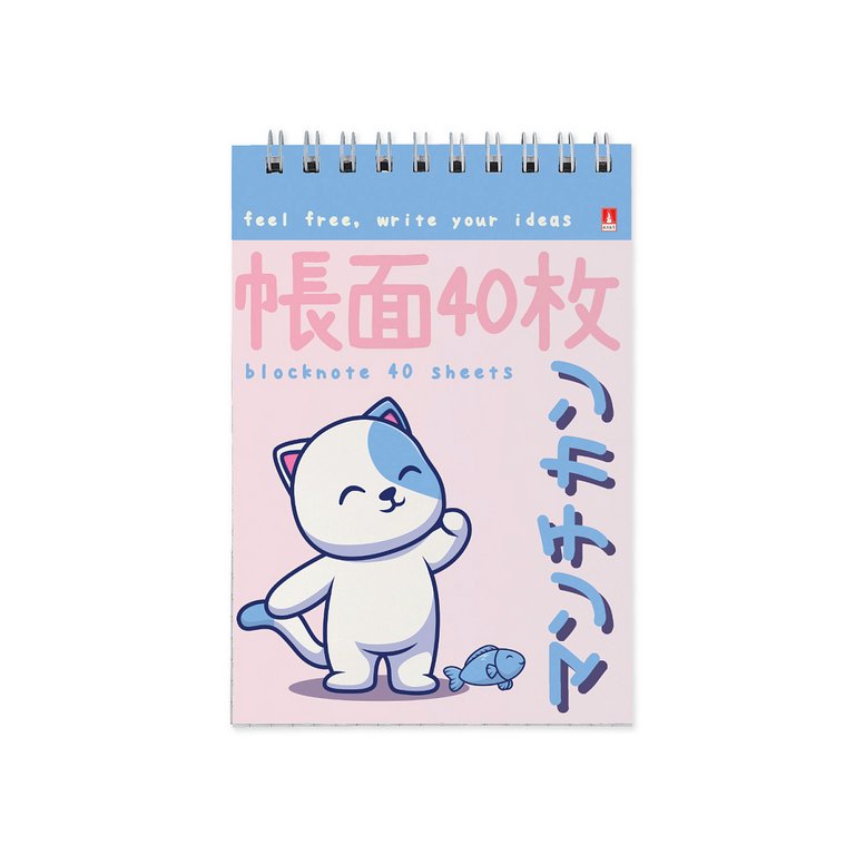 Блокнот А6  40л., 105*148 мм, на гребне Альт "KAWAII ANIMALS" 4 вида