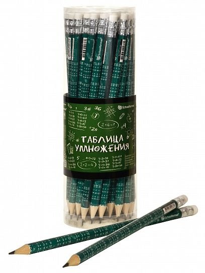 Карандаш ч/г HB "Таблица умножения" с ластиком Schoolformat