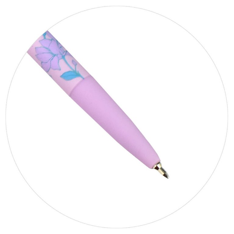 Ручка шариковая авт. с рис. Феникс + "ФЛОРИСТИКА" 0,38мм синяя, ассорти