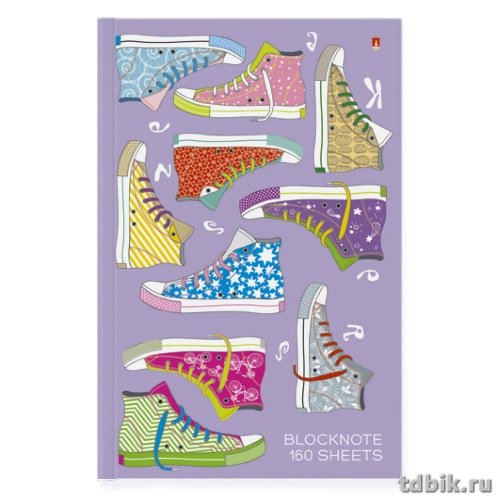 Бизнес-блокнот А5 160л., 148*210 мм, твердый переплет "КЕДЫ"