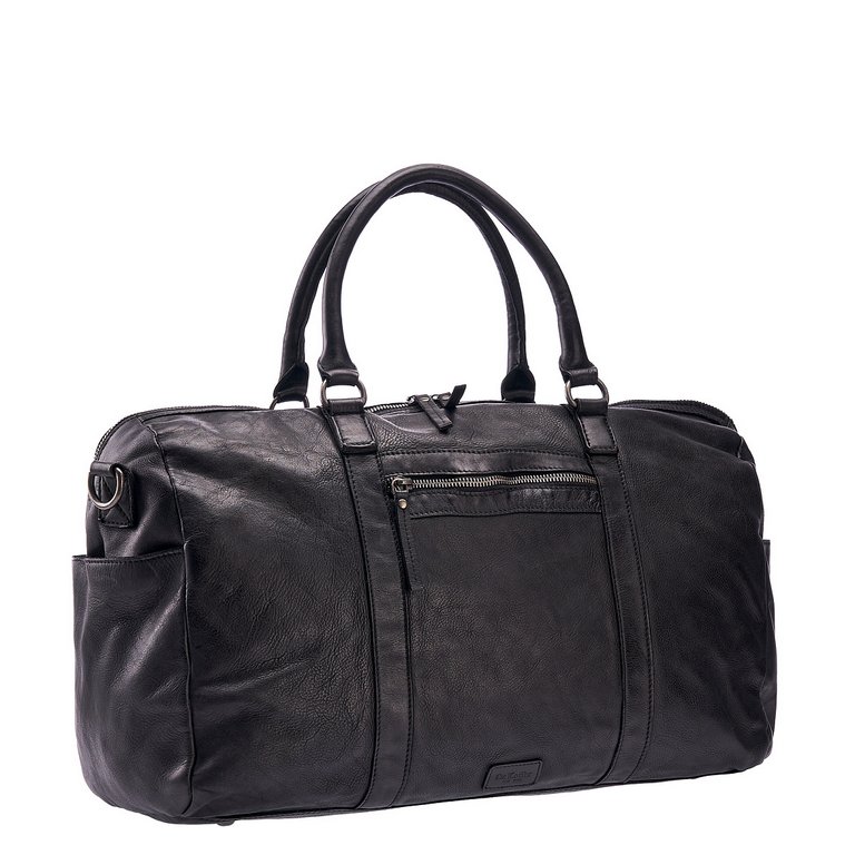 Сумка дорожная Dr.Koffer 50х32х20см нат. кожа, черный