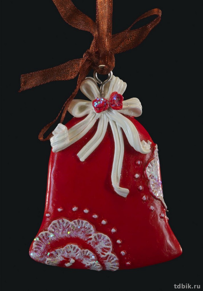 Украшение елочное из полирезины "Колокольчик" 6см