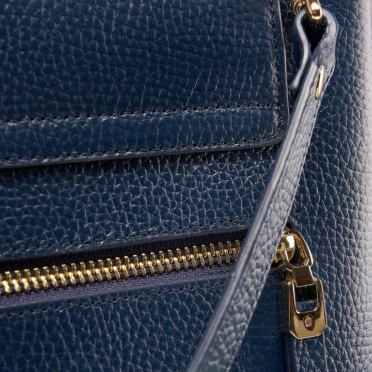 Сумка женская Dr.Koffer нат.кожа, сине-фиолетовый