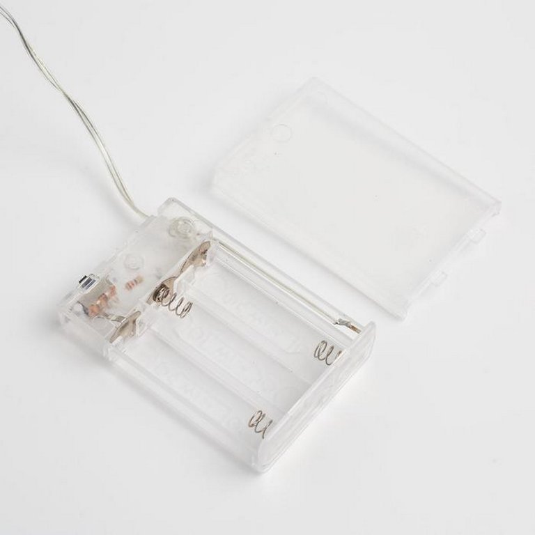 Гирлянда комнатная Нить  "Роса"  5м, 100 теплых ламп, 2 реж., на батарейках (от 0 до +35 °С)