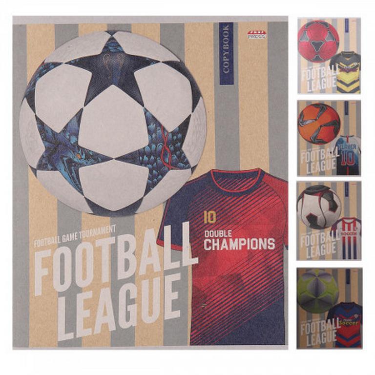 Тетрадь 48 лист кл. А5 на скрепке Prof-Press "РАЗНОЦВЕТНЫЕ МЯЧИ" обложка - крафт