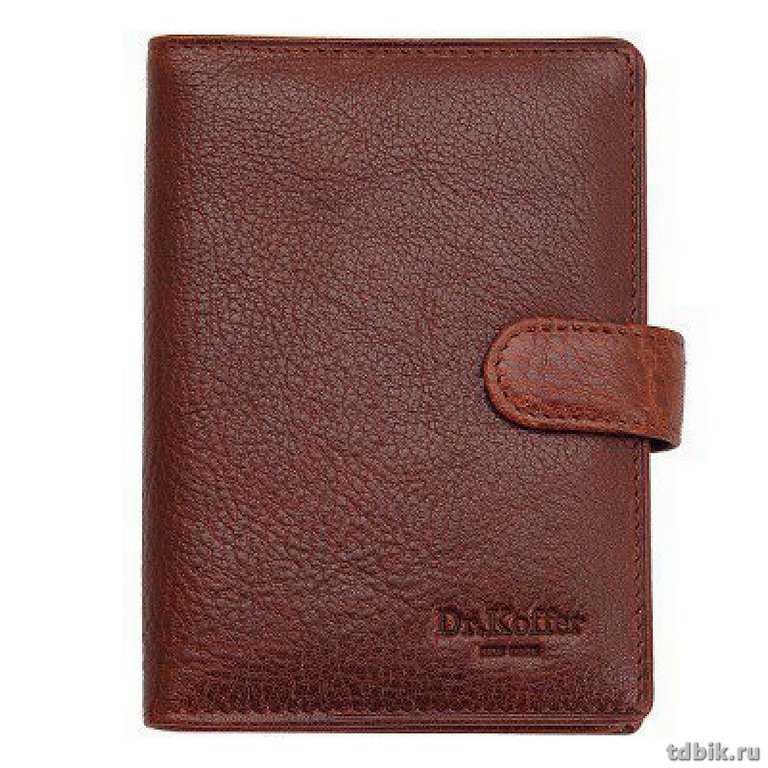 Обложка для паспорта и автодокументов Dr.Koffer нат. кожа, коньяк