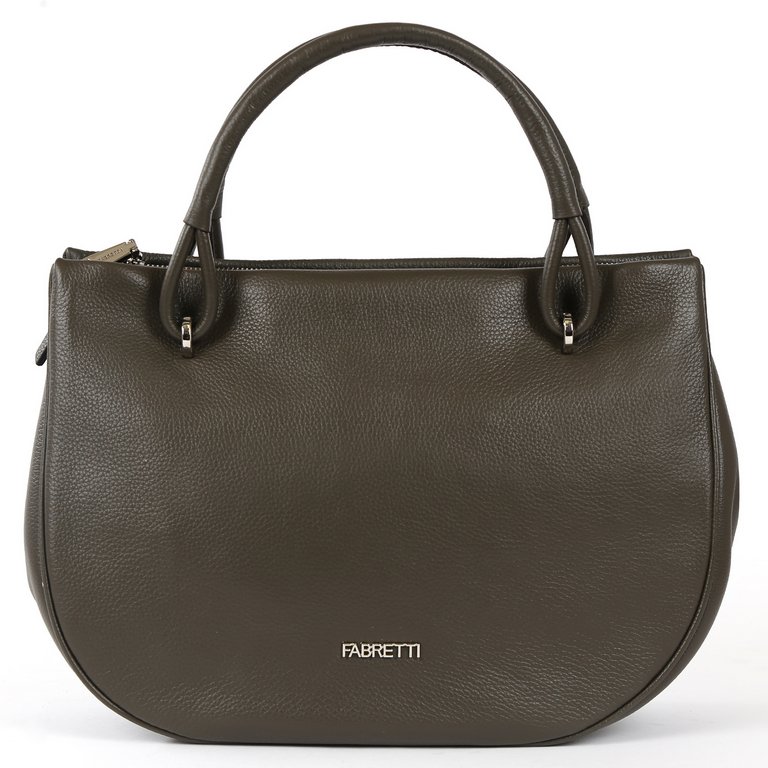 Сумка женская FABRETTI 32х24х13 см, нат. кожа, табачный