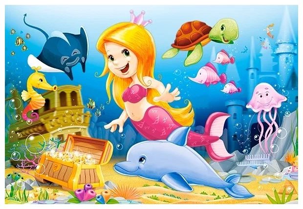 Пазлы   55 дет. "Сказки" (4 в 1) 4+ Castor Land