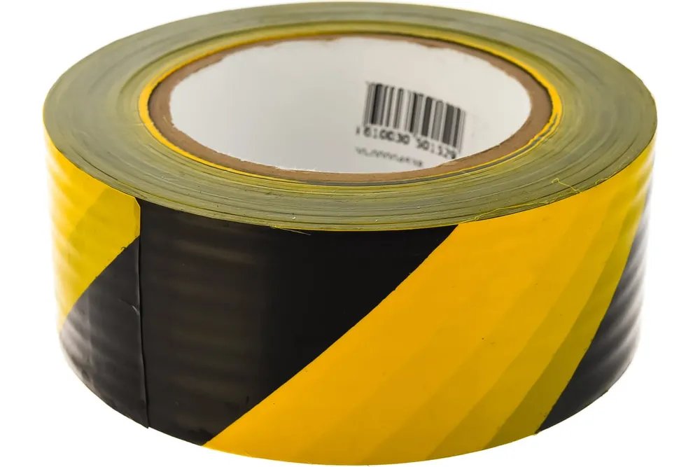 Лента сигнальная для ограждений желто-черная 50мм*200м SDM 4538