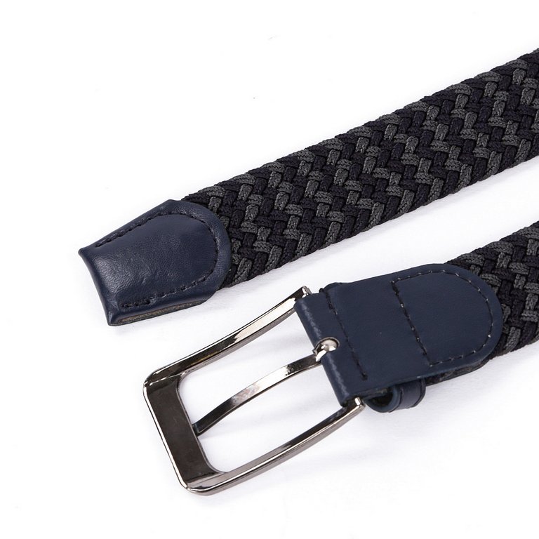 Ремень FABRETTI универсальный, полиэстер размер 125, синий/серый