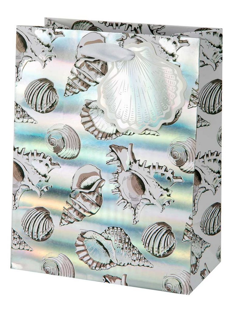 Пакет бумажный 18*23см ламинированный "Ракушки"