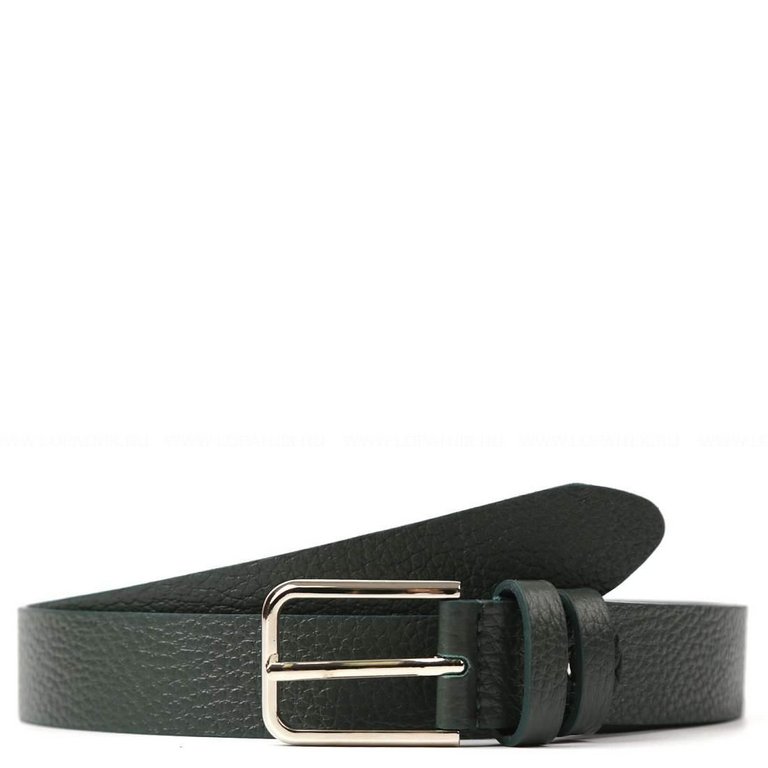 Ремень FABRETTI женский, натуральная кожа, размер 120, тем. зеленый
